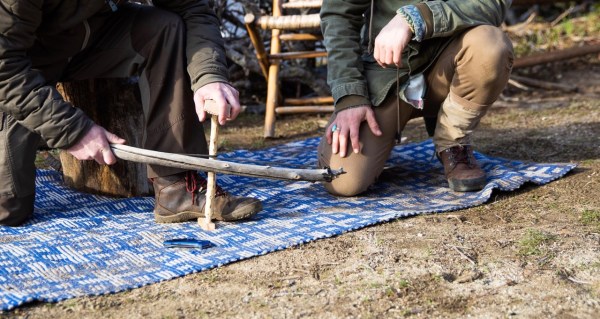 Using a bow drill