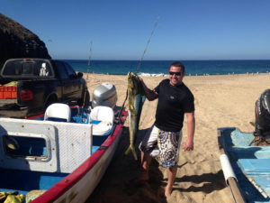 Dave catching mahi mahi.