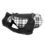 Winter Dog Gear: DoggieDesign-alpine-all-weather-dog-coat-black-white-plaid