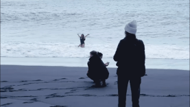 iceland beachgoer