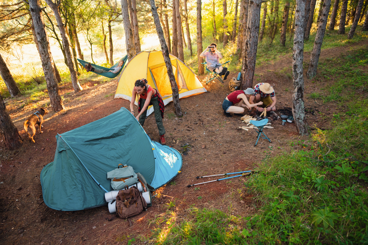 walk up camping