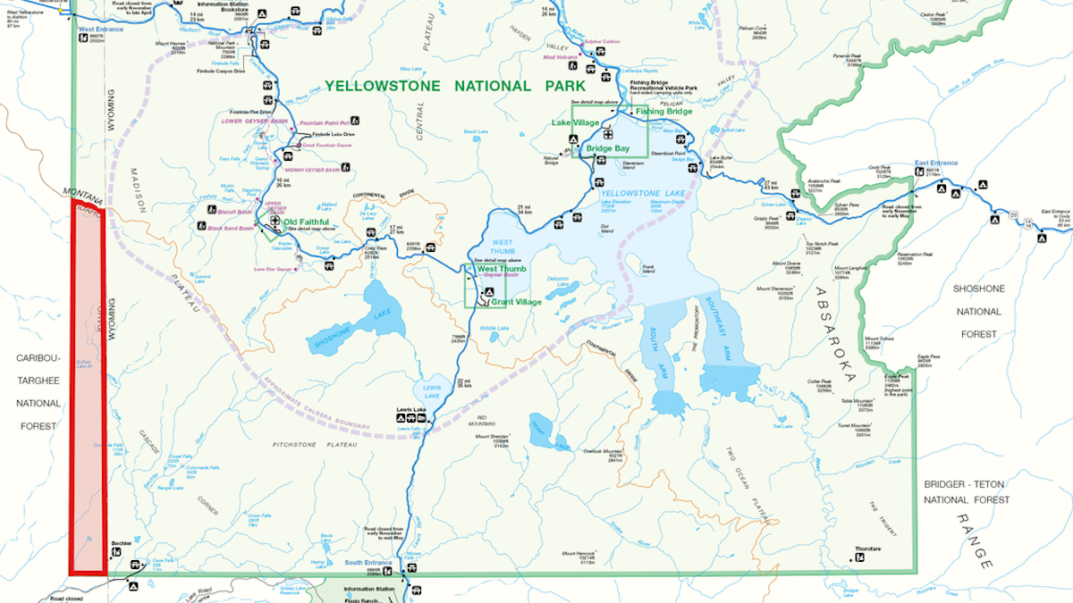 yellowstone idaho boundary facts