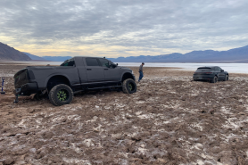 Truck stuck in the mud