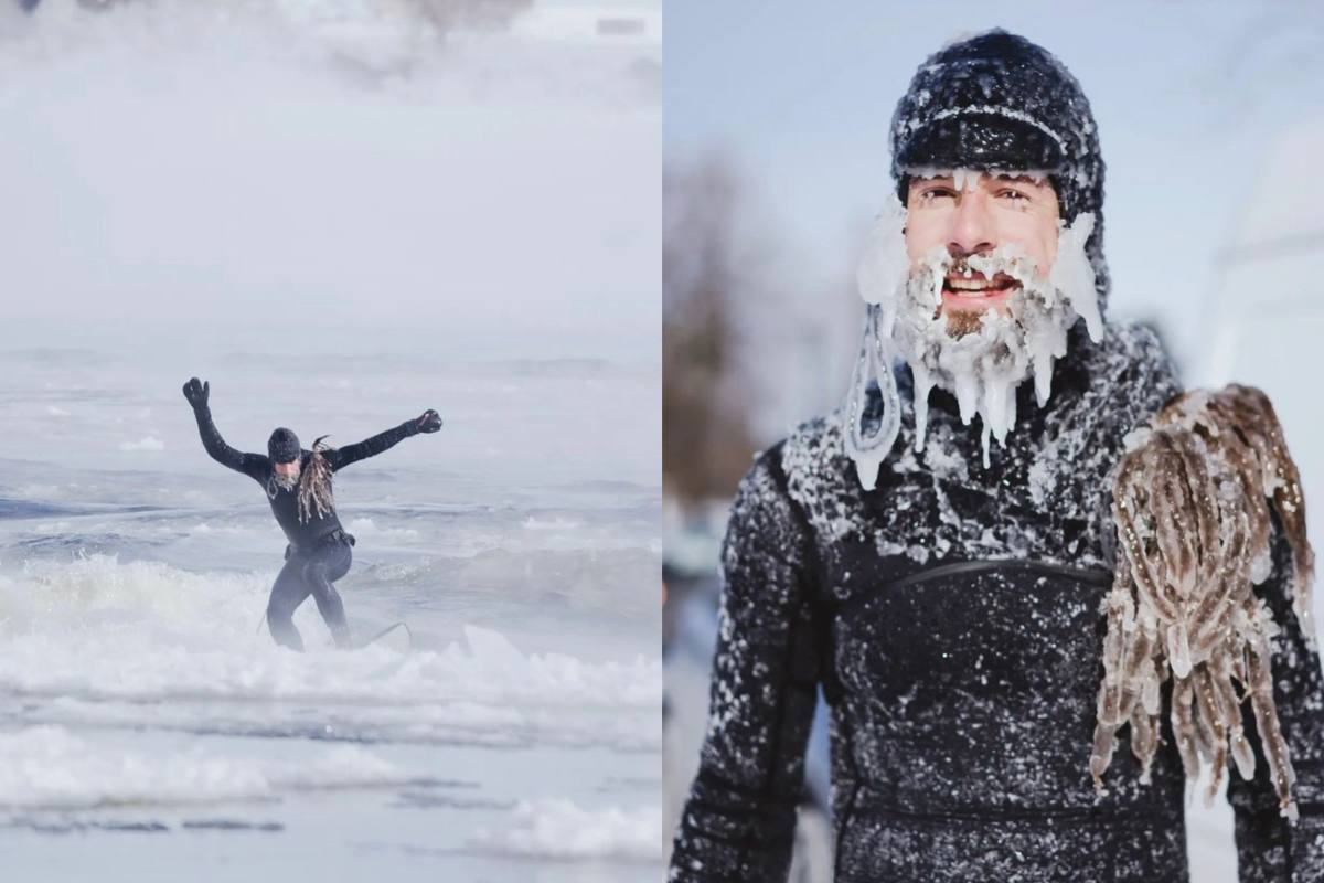 Ice surfing