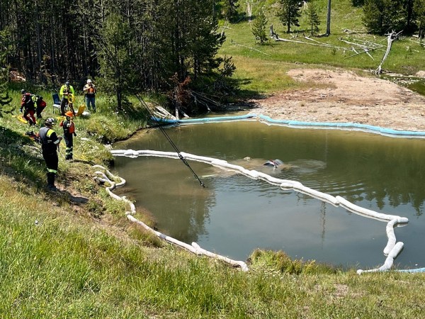 car crash in yellowstone geyser